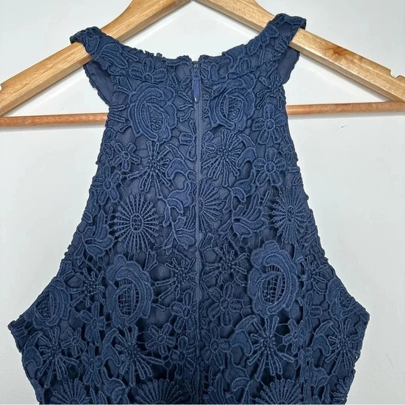 Lulus NWT Navy Love Poem Lace Mini Dress Size Medium - Picture 9 of 13